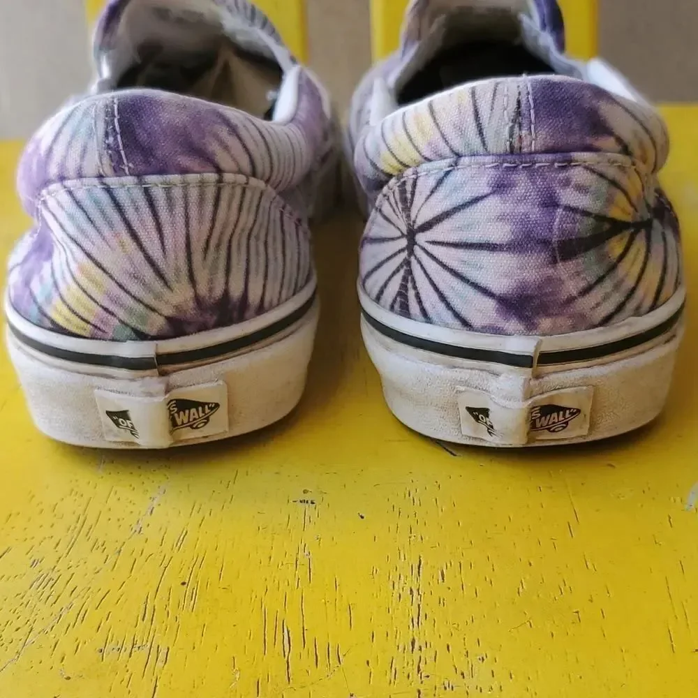 Vans New Age Classic Slip On Purple Tie Dye Shoes M9 W10.5
